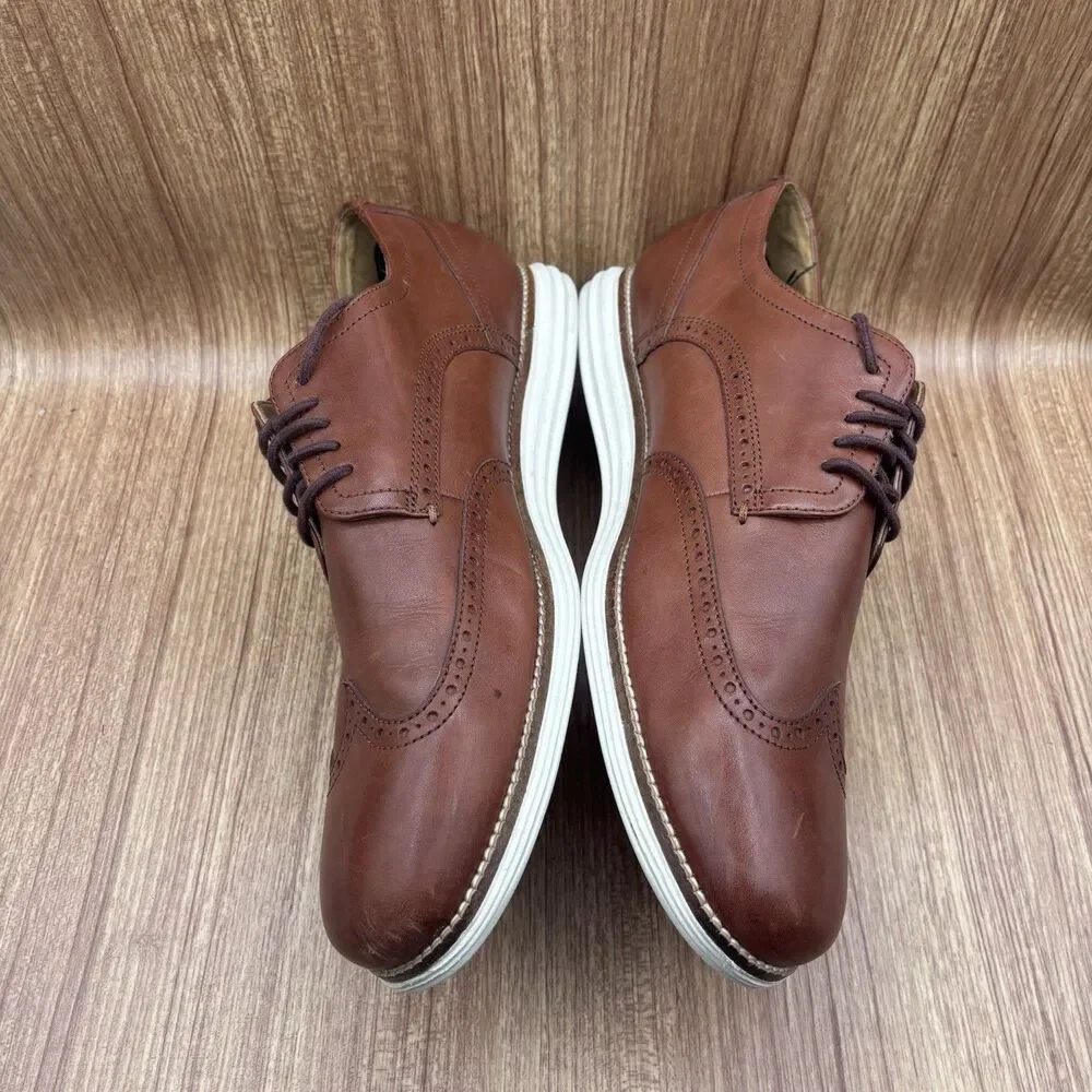 Cole Haan ØriginalGrand Wingtip Oxford Style C26471 Woodbury Ivory Men Size 13 M